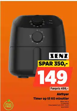 Power SENZ Airfryer Timer op til 60 minutter tilbud