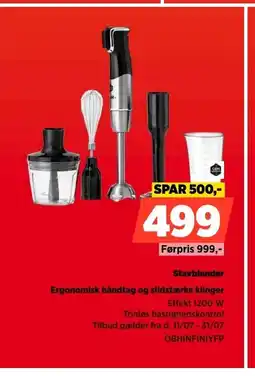 Power Stavblender Ergonomisk håndtag og slidstærke klinger tilbud