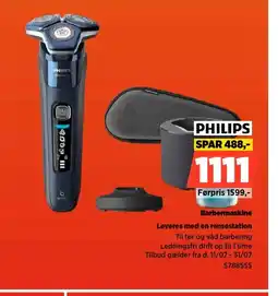 Power Barbermaskine leveres med en rensestation tilbud
