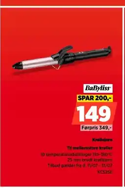 Power BaByliss Krøllejern Til mellemstore krøller tilbud