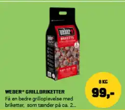 XL-BYG WEBER GRILLBRIKETTER tilbud