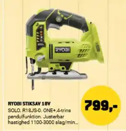 XL-BYG RYOBI STIKSAV 18V tilbud