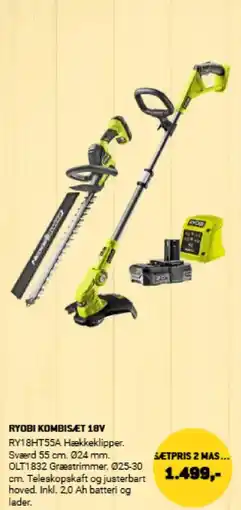 XL-BYG RYOBI KOMBISÆT 18V tilbud