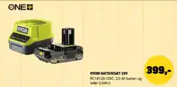 XL-BYG RYOBI BATTERIS.ÆET 18V tilbud