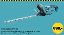 XL-BYG MAKITA HÆKKEKLIPPER 18V tilbud
