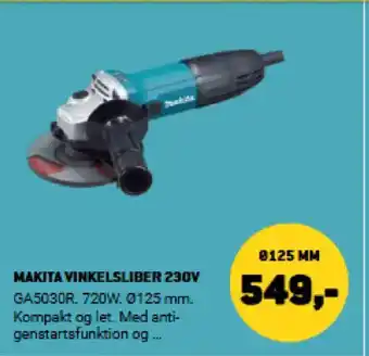 XL-BYG MAKITA VINKELSLIBER 230V tilbud