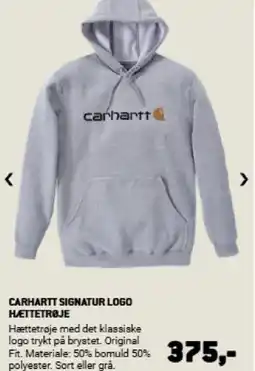 XL-BYG CARHARTT SIGNATUR LOGO HÆTTETRØJE tilbud