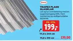 jem & fix TRAPEZ PLADE GLASKLAR tilbud