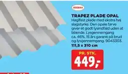 jem & fix TRAPEZ PLADE OPAL, DKK 449 tilbud