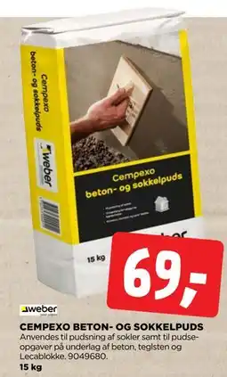 jem & fix CEMPEXO BETON- OG SOKKELPUDS, DKK 69 tilbud