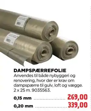 jem & fix DAMPSPÆRREFOLIE tilbud