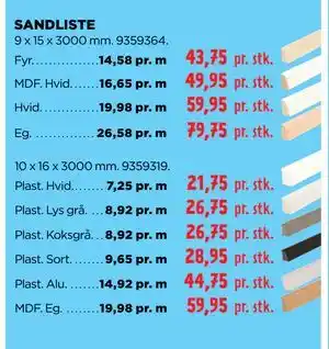 jem & fix SANDLISTE tilbud