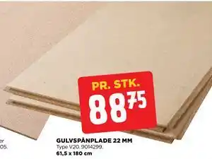 jem & fix GULVSPÅNPLADE 22 MM, DKK 88.75 tilbud