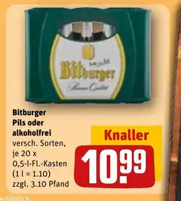 REWE DE BITBURGER Pils oder alkoholfrei tilbud