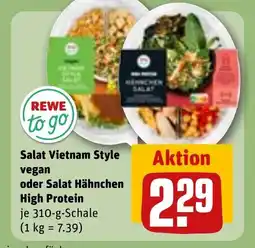 REWE DE Salat vietnam style vegan oder salat hähnchen high protein tilbud