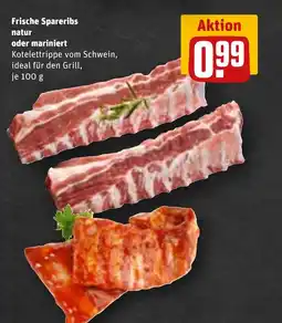 REWE DE Frische spareribs natur oder mariniert tilbud