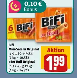 REWE DE BIFI Mini-salami original tilbud