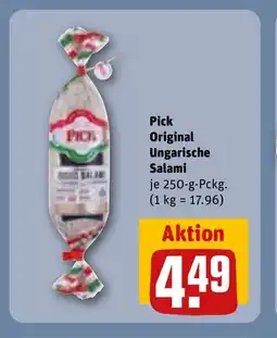 REWE DE Pick original ungarische salami tilbud