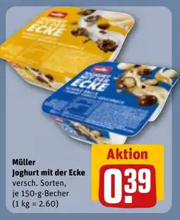 REWE DE MÜLLER Joghurt mit der ecke tilbud