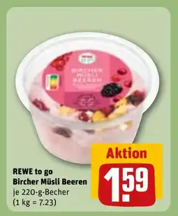 REWE DE REWE TO GO Bircher müsli beeren tilbud