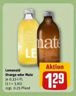 REWE DE LEMONAID Orange oder mate tilbud