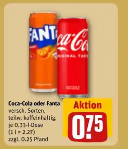 REWE DE Coca-cola oder fanta tilbud