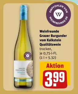 REWE DE Weinfreunde grauer burgunder vom kalkstein qualitätswein tilbud