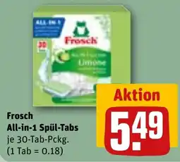 REWE DE FROSCH All-in-1 spül-tabs tilbud