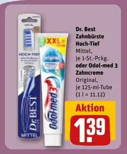 REWE DE Dr. best zahnbürste hoch-tief tilbud