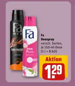 REWE DE FA Deospray tilbud
