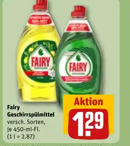 REWE DE FAIRY Geschirrspülmittel tilbud
