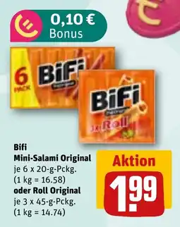 REWE DE BIFI Mini-salami original tilbud