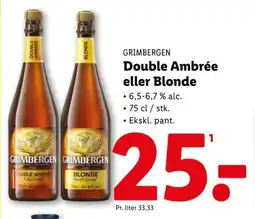 Lidl GRIMBERGEN Double Ambrée eller Blonde tilbud