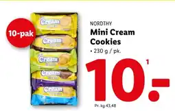 Lidl NORDTHY Mini Cream Cookies tilbud