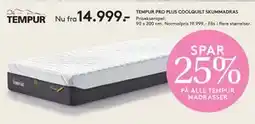 SENG TEMPUR PRO PLUS COOLQUILT SKUMMADRAS tilbud