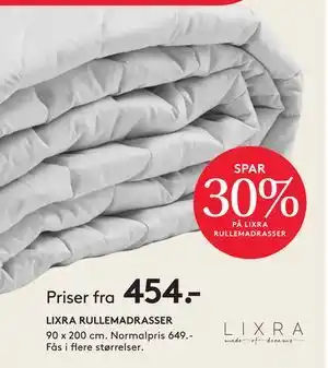 SENG LIXRA RULLEMADRASSER tilbud