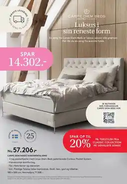 SENG CARPE DIEM SANDÖ KONTINENTALSENG, DKK 57206 tilbud