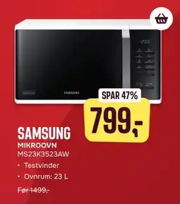 Skousen SAMSUNG Mikroovn MS23K3523AW, DKK 799 tilbud