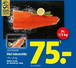 Lidl Hel lakseside, DKK 75 tilbud