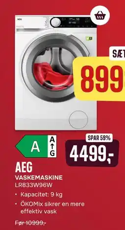Skousen AEG VASKEMASKINE LR833W96W, DKK 4499 tilbud
