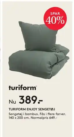 SENG TURIFORM ENJOY SENGETØJ, DKK 389 tilbud