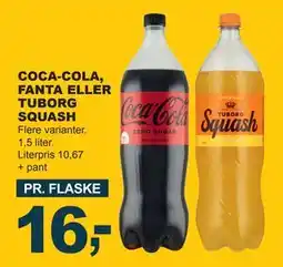 Let-Køb COCA-COLA, FANTA ELLER TUBORG SQUASH, DKK 16 tilbud