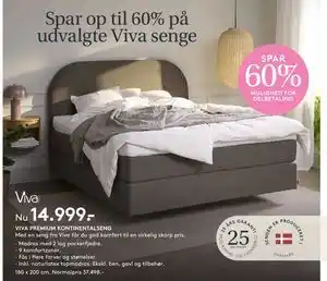 SENG Viva Premium Kontinentalseng, DKK 14999 tilbud