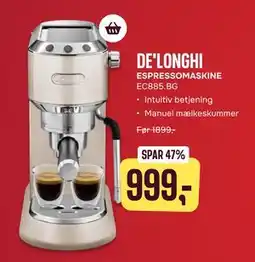 Skousen DE'LONGHI ESPRESSOMASKINE EC885.BG, DKK 999 tilbud
