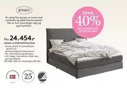 SENG JENSEN J4 KONTINENTALSENG, DKK 24454 tilbud