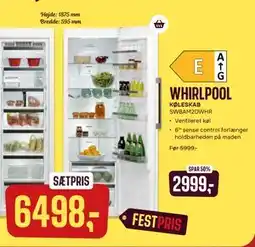 Skousen WHIRLPOOL KØLESKAB SW8AM2DWHR, DKK 2999 tilbud