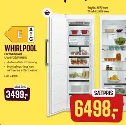Skousen WHIRLPOOL FRYSESKAB UW8F2DWHBIN, DKK 3499 tilbud