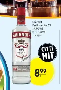 Citti Smirnoff Red Label No. 21 tilbud