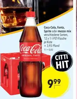 Citti Coca-Cola, Fanta, Sprite oder mezzo mix tilbud