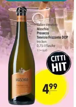 Citti Italien-Venetien Maschio Prosecco Trevisio Frizzante DOP trocken tilbud